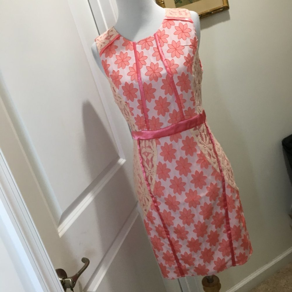 Perfect Satin/Floral Lace Dress - Picture 2 of 12